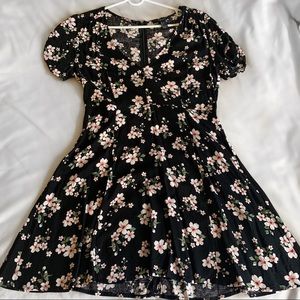Floral dress, new, size L but fits more like M.